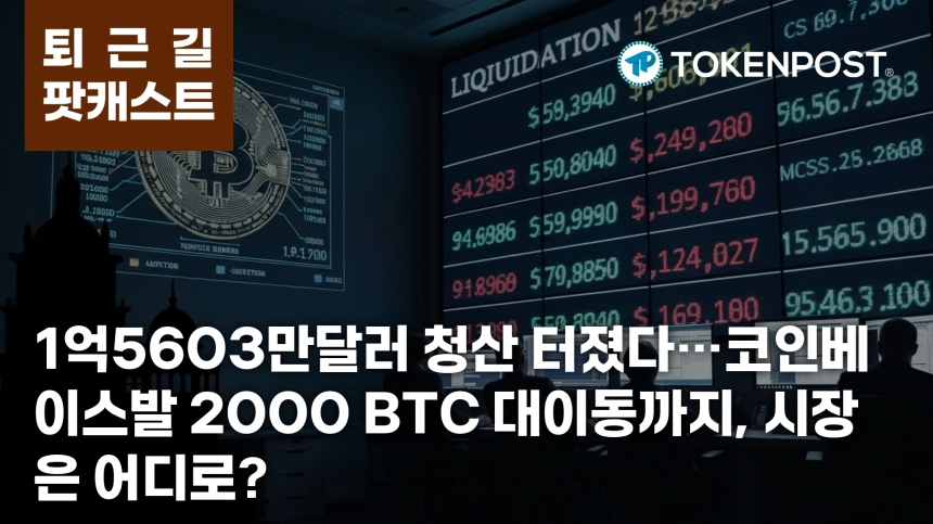 3월 11일 퇴근길 팟캐스트 — 24시간 1억5603만달러 청산…코인베이스발 2000 BTC 포함 대형 온체인 이동 겹쳤다